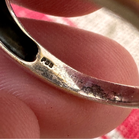 Modernist Smokey topaz and Sterling ring size 5.85 - Picture 7 of 9